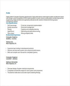 Download Free Computer Engineering Student Resume > Computer ...