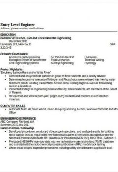 Entry Level Civil Engineering Resume > Entry Level Civil Engineering Resume .Docx (Word)