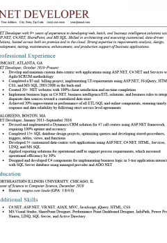 .NET Developer Resume > .NET Developer Resume .Docx (Word)