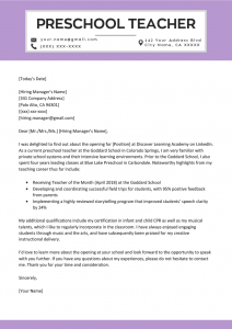 Download Free Preschool Teacher Cover Letter Example .Docx (Word ...