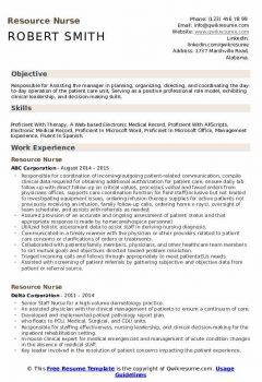 Resource Nurse Resume .Docx (Word)