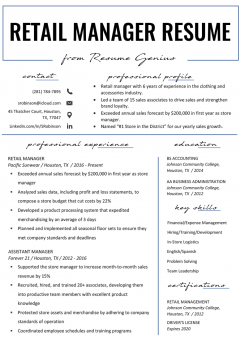 Retail Manager Resume Example > Retail Manager Resume Example .Docx (Word)