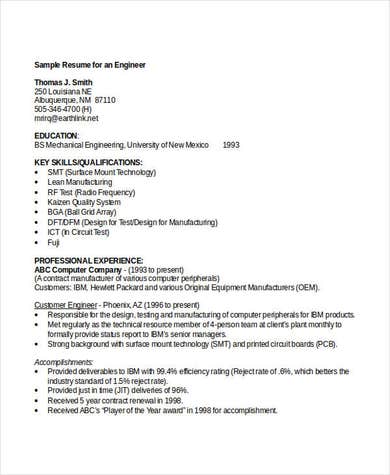 Sample Engineering Student Resume > Sample Engineering Student Resume .Docx (Word)
