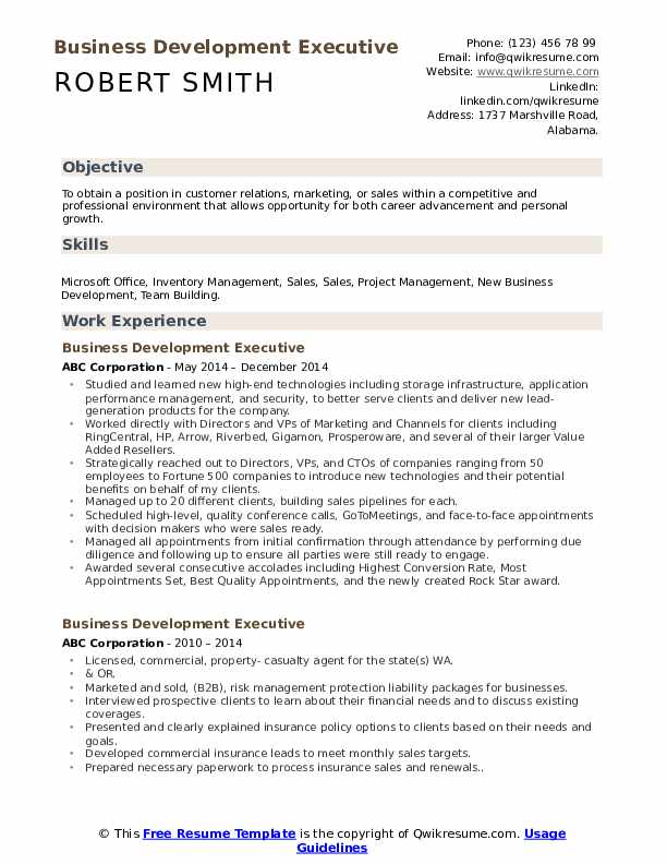 Business Development Executive Resume > Business Development Executive Resume .Docx (Word)