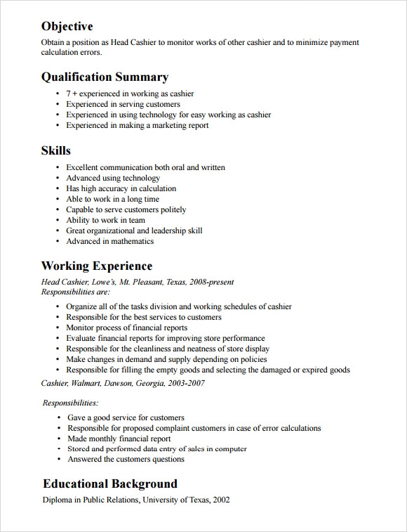 how-to-write-a-perfect-cashier-resume-examples-included