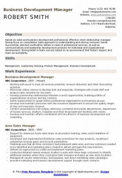 Business Development Manager Resume .Docx (Word)