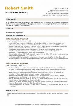 Infrastructure Architect Resume .Docx (Word)