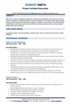 Project Architect/Associate Resume .Docx (Word)