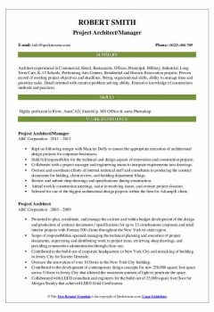 Project Architect/Manager Resume .Docx (Word)