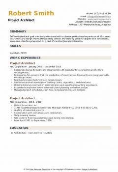 Project Architect Resume .Docx (Word)