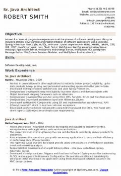 Sr. Java Architect Resume .Docx (Word)