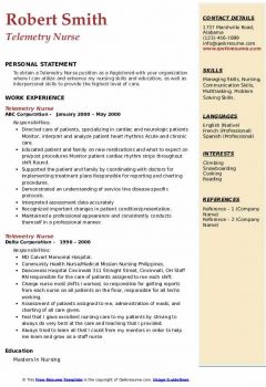 Telemetry Nurse Resume .Docx (Word)