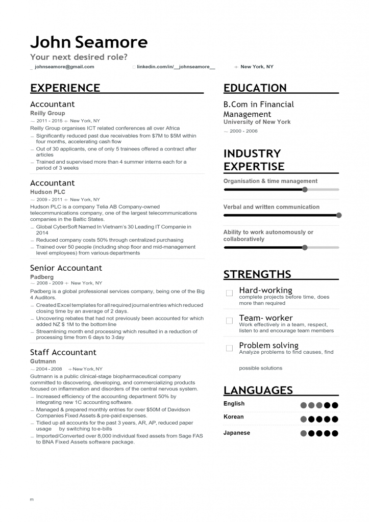 Accountant Resume .Docx (Word)