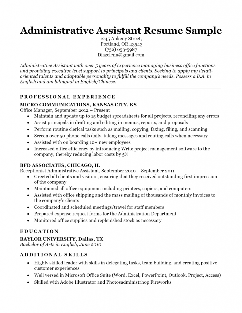 Administrative Assistant .Docx (Word)