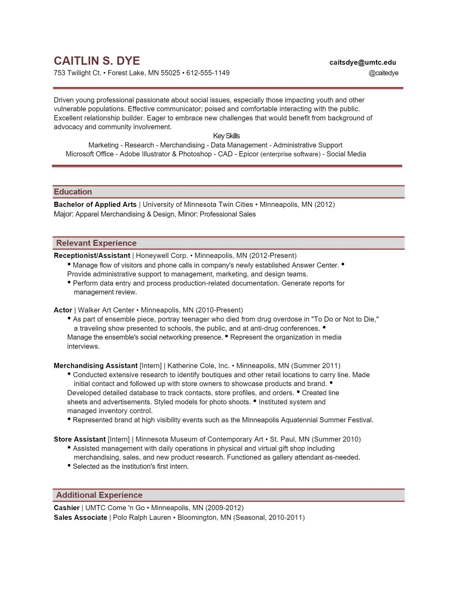 Download Free Assistant Resume .Docx (Word) Template on ResumeThatWorks.com