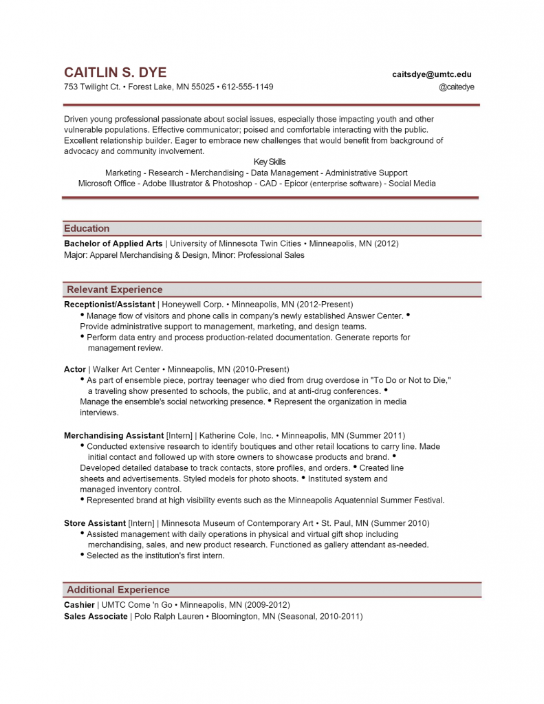Assistant Resume .Docx (Word)