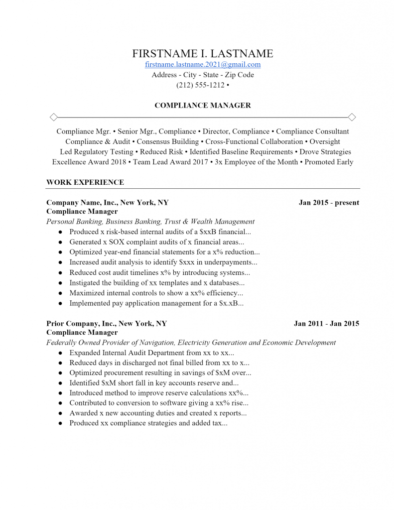 Auditing Resume .Docx (Word)