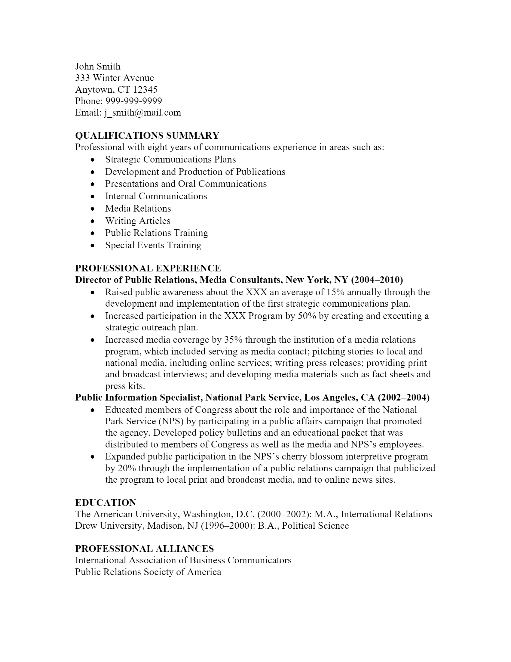 Communications Resume .Docx (Word)