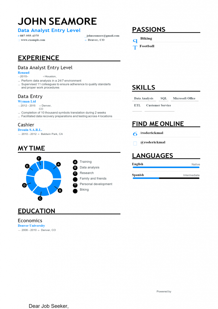 Data Analyst Resume .Docx (Word)