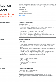 Entry-level Customer Service Resume .Docx (Word)