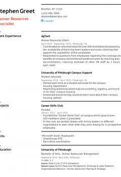 Human Resources Specialist Resume .Docx (Word)