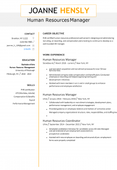 Human Resources Resume .Docx (Word)