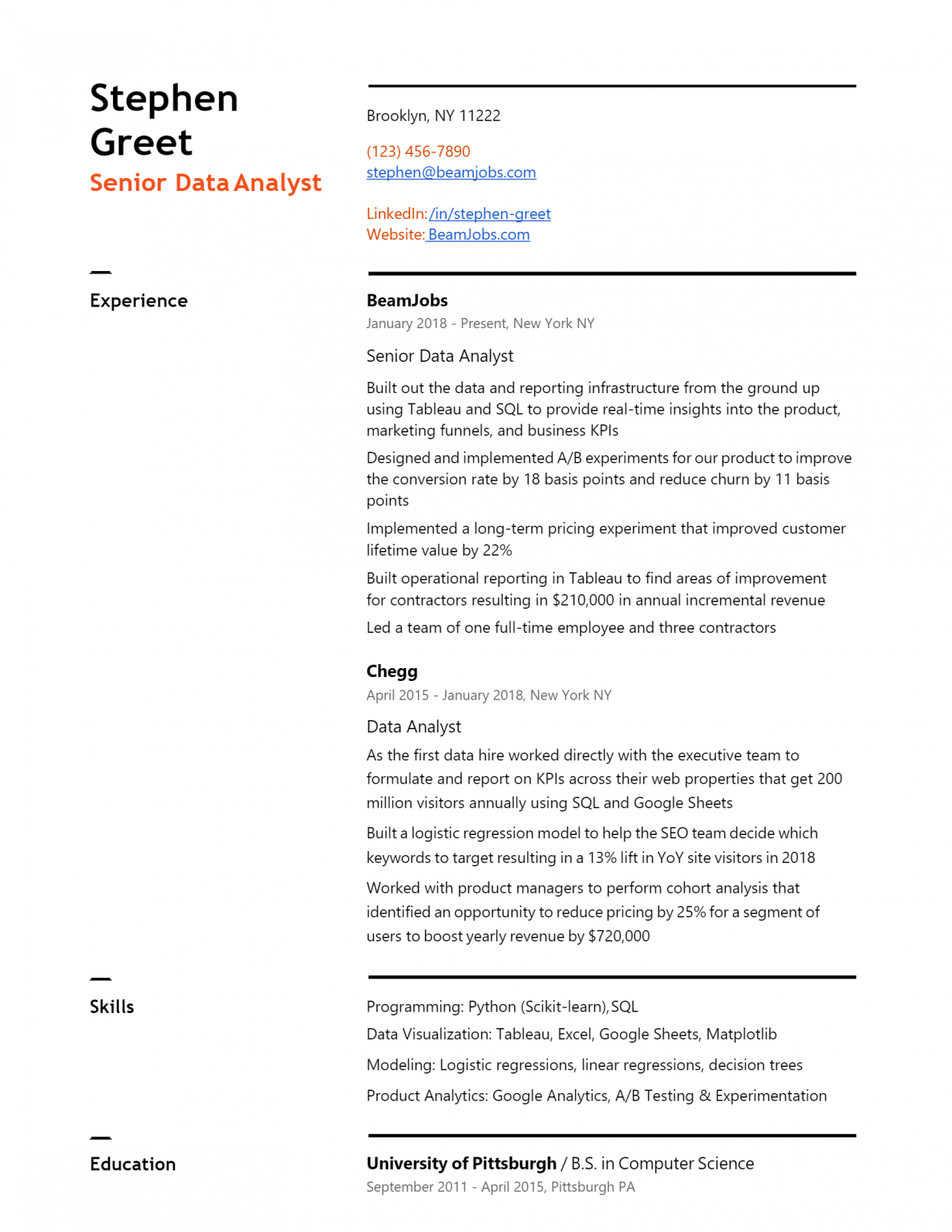 Download Free Senior Data Analyst Resume Docx Word Template On 4526