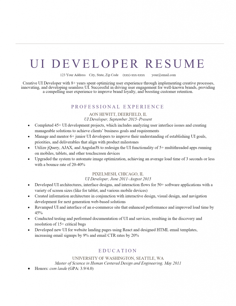 UI Developer .Docx (Word)