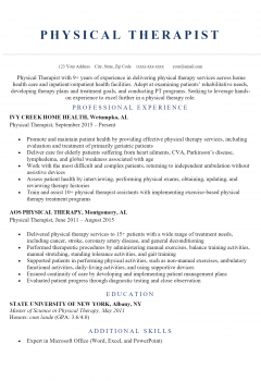 Physical Therapist Resume .Docx (Word)