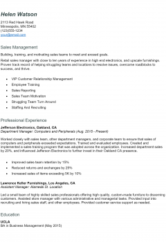 Manager Resume .Docx (Word)