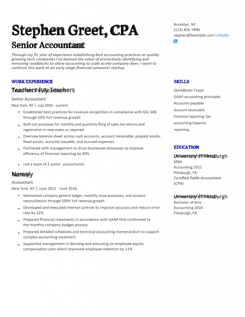 Senior Accountant Resume .Docx (Word)