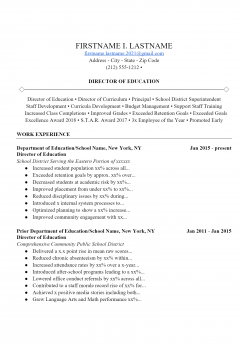 Education director Resume