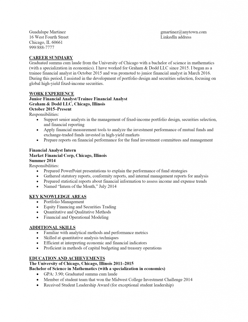 Financial Analyst Resume .Docx (Word)
