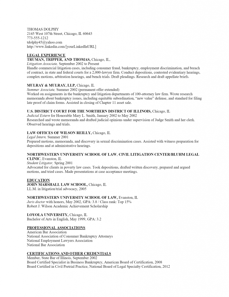 Law Resume .Docx (Word)