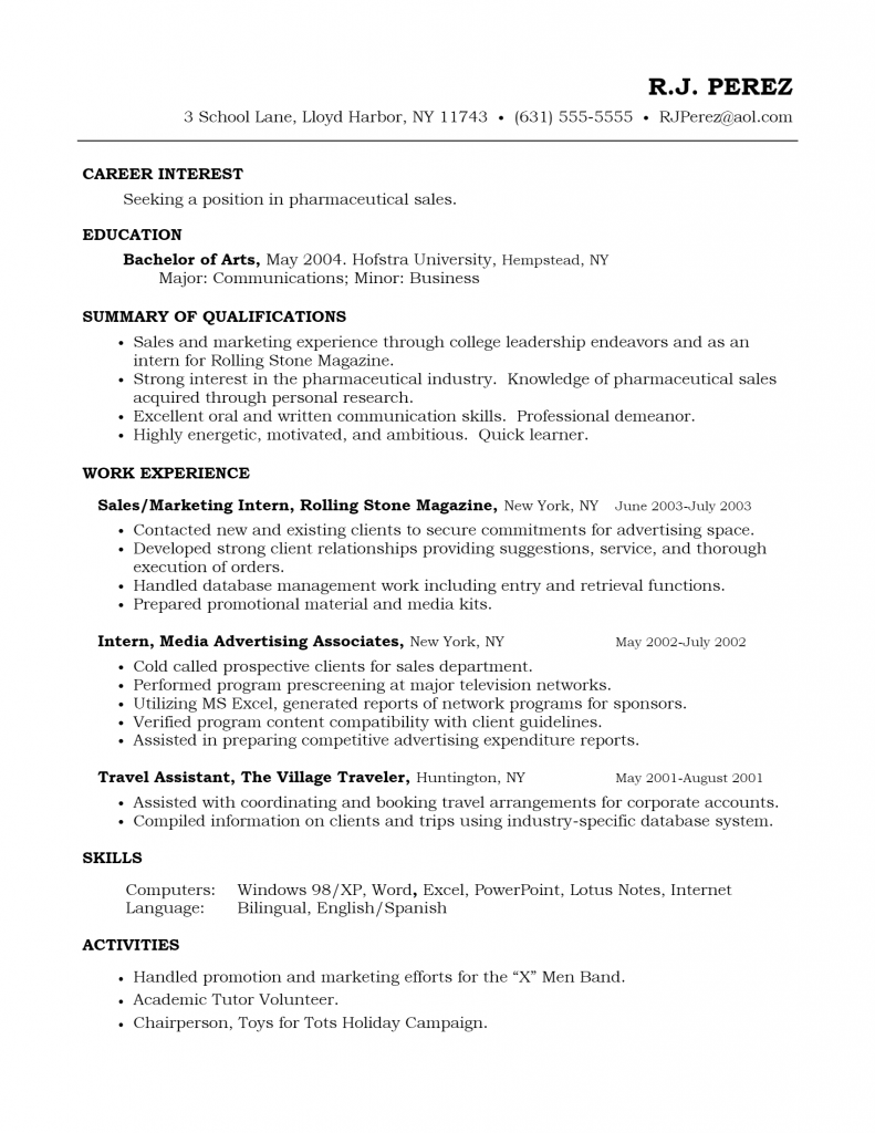 Pharmaceutical Sales Resume .Docx (Word)