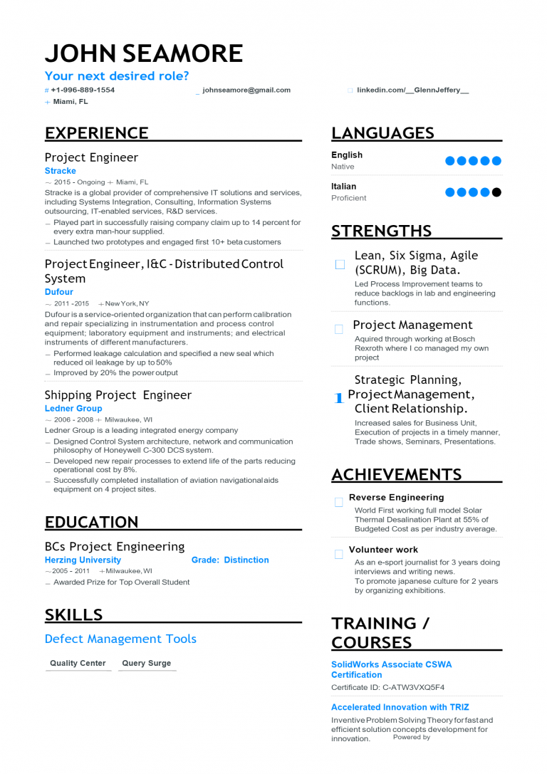 Download Free Project Engineer Resume .Docx (Word) Template on ...