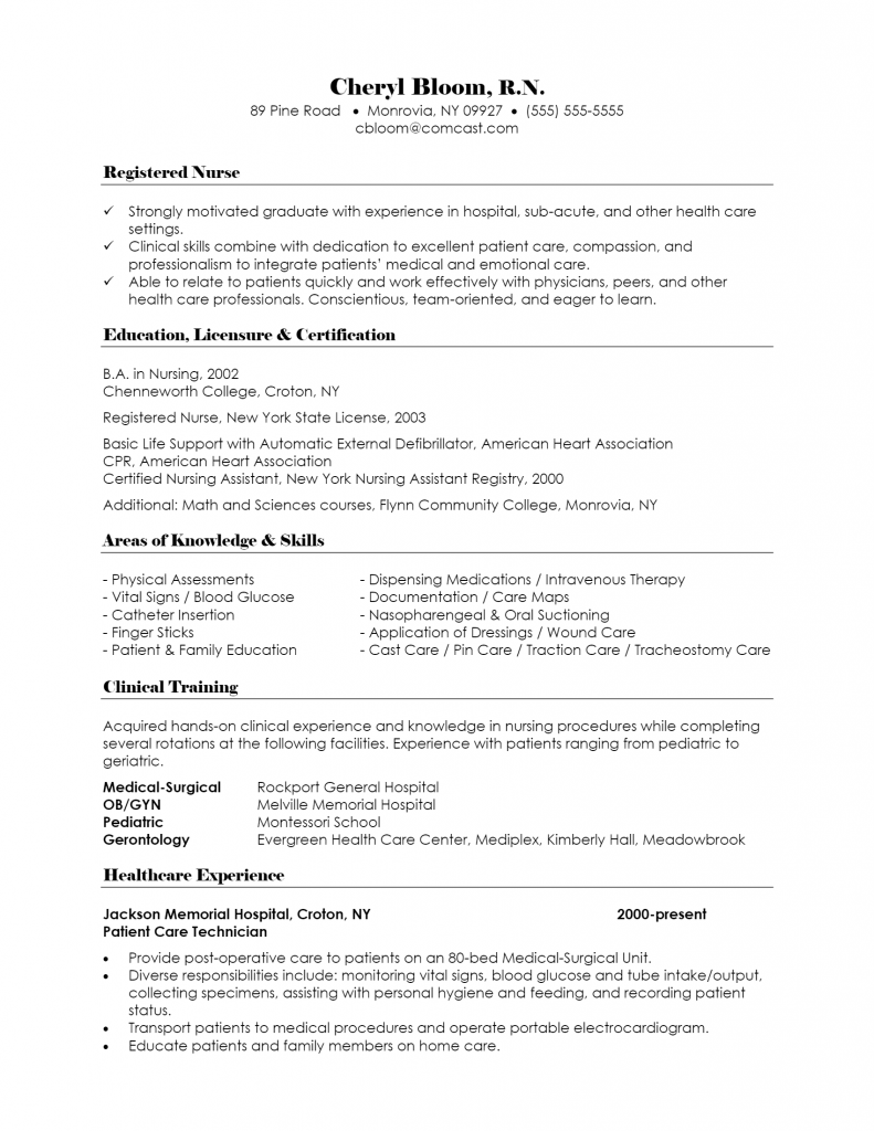 Registered Nurse Resume .Docx (Word)