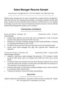 Sales Manager Resume .Docx (Word)
