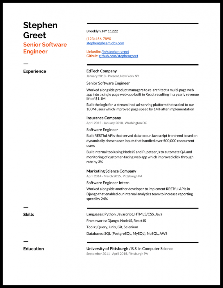 Download Free Senior Software Engineer Resume Example .Docx (Word ...