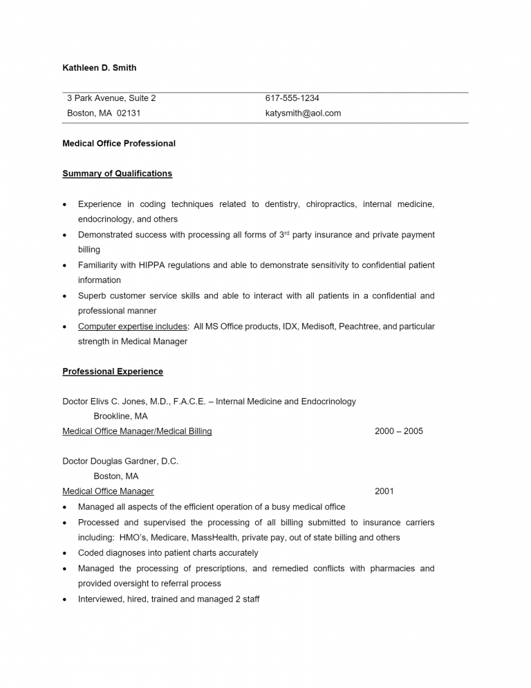 Professional Rma Resume Download Free Medical Assistant .Docx (Word) Template on ...