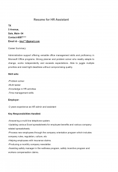 HR Assistant .Docx (Word)
