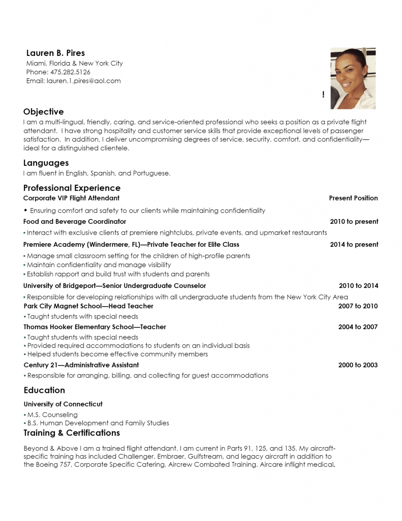 Corporate Flight Attendant .Docx (Word)