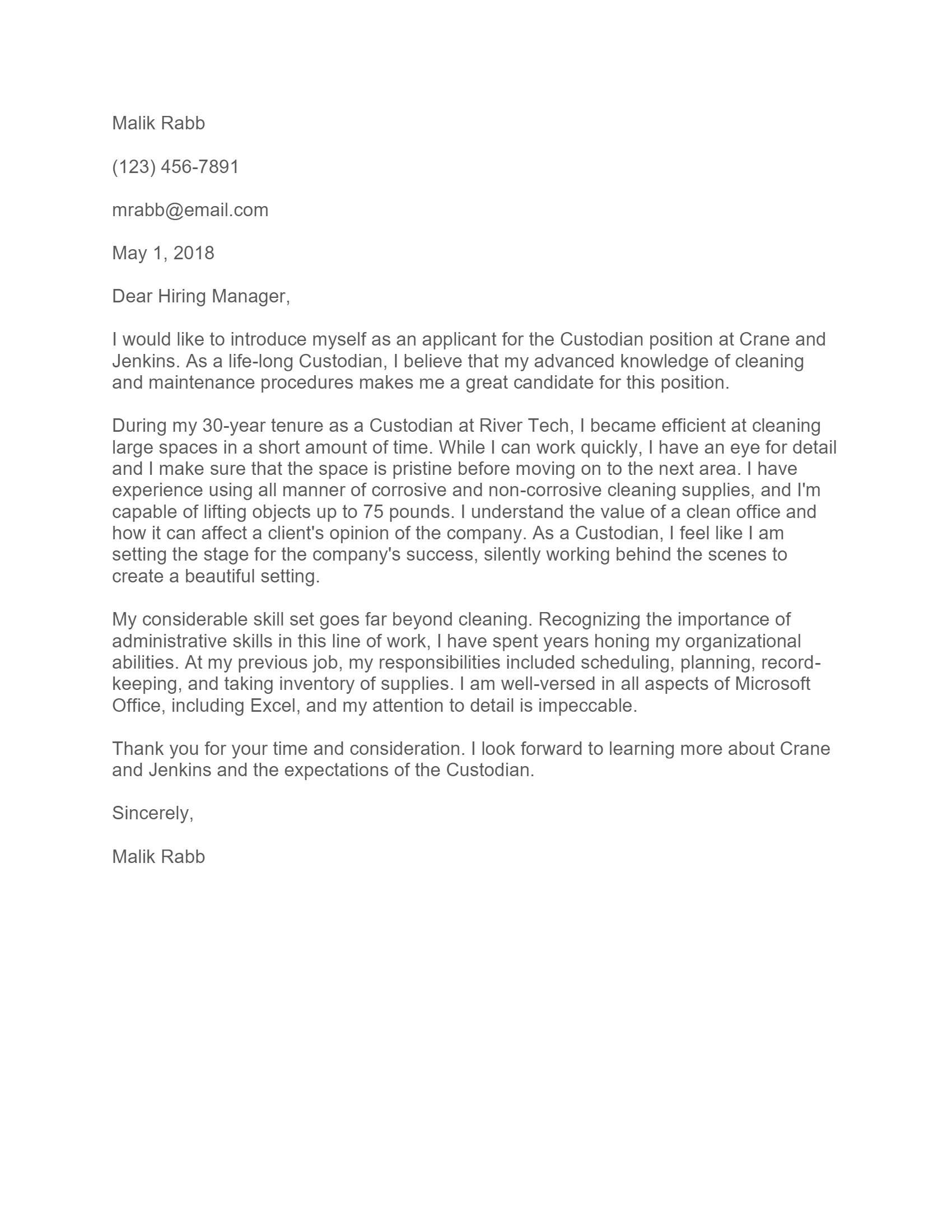 Letter Of Recommendation For Custodian Latter Example Vrogue Co   Download 57 