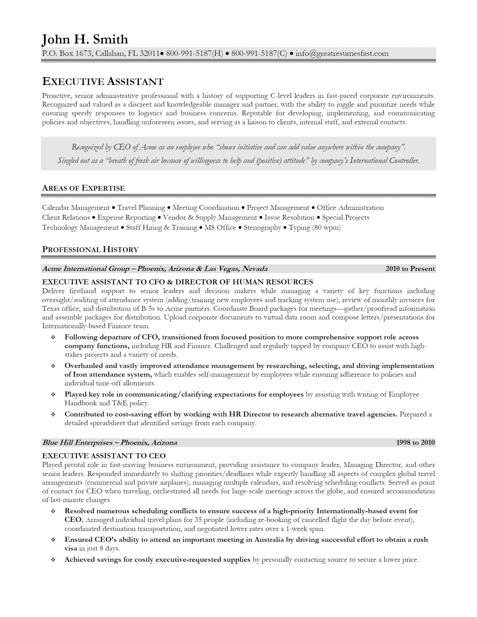 Download Free Executive Assistant .Docx (Word) Template on ...