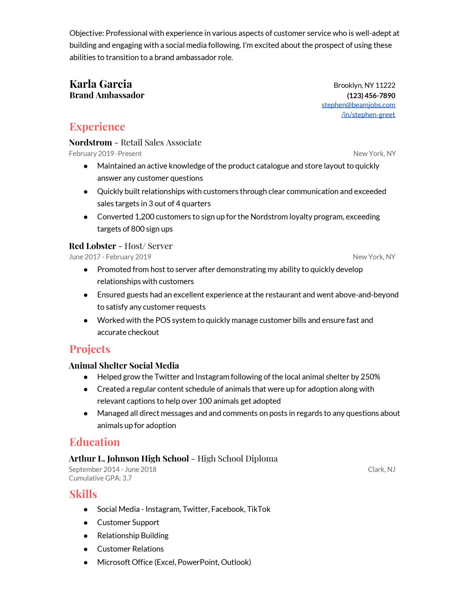 Download Free Entry-level Brand Ambassador .Docx (Word) Template on ...