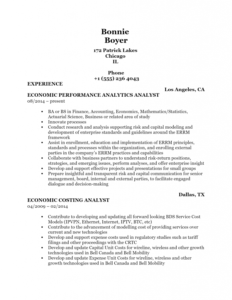 Economic Analyst .Docx(Word)