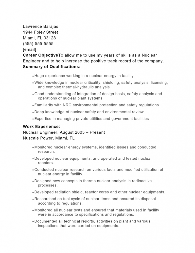 Nuclear Engineer .Docx(Word)