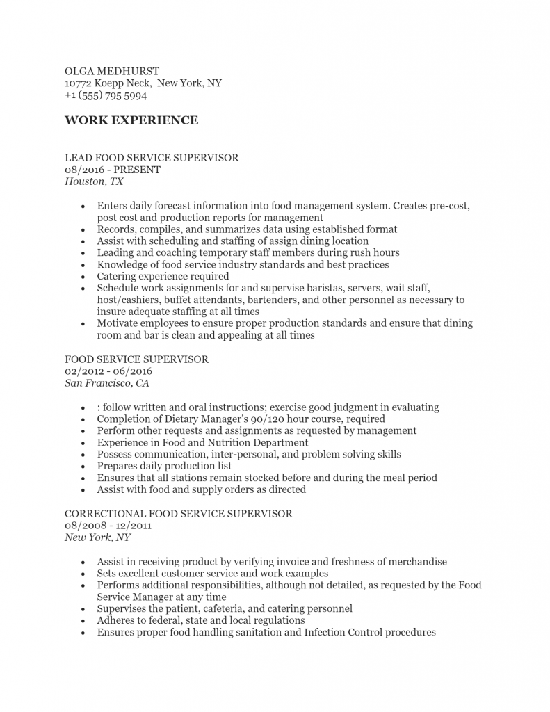 Food Service Manager .Docx(Word)