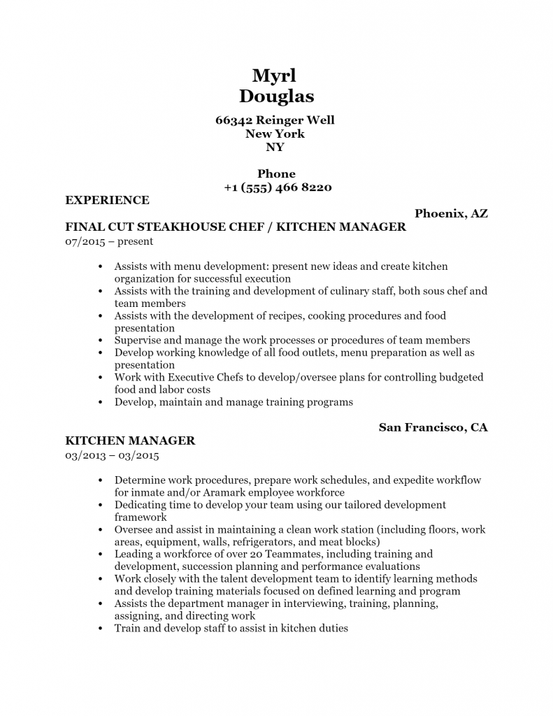 Kitchen Manager .Docx(Word)