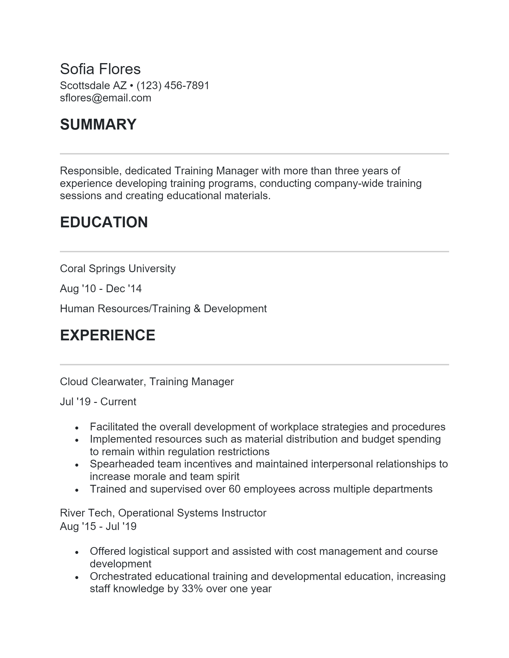 Training Manager .Docx(Word)